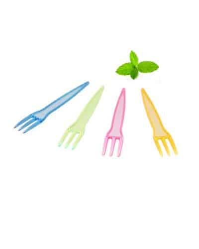Disposable Plastic Chip Fork brightly colored