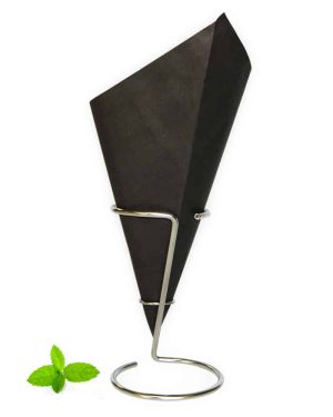 Fish and chip cone with black print