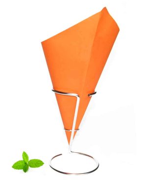 Fish and chip cone orange, Dutch paper cone