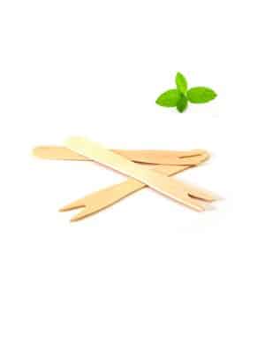 Wooden chip forks, fish and chips