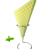 Chip cone green checkered