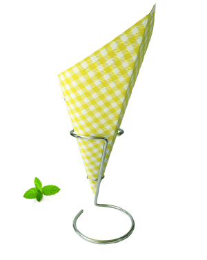 Chip cone green checkered