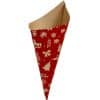 Paper Chip Cone Christmas, red